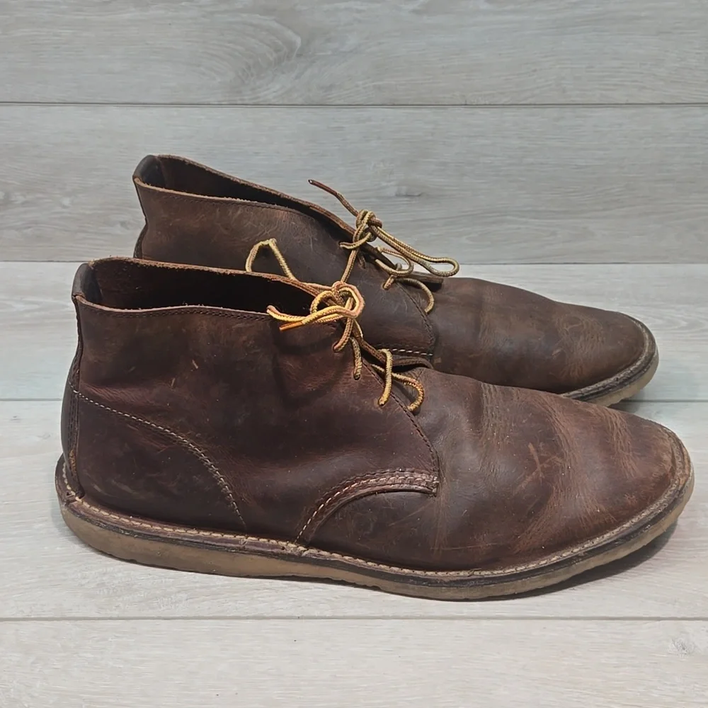 Red Wing Men 3322 Weekender Shoes Brown Lace Up Leather Chukka Boots Sz 13D